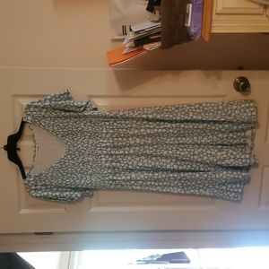 Blue and White Dress